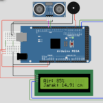 Monitoring Ketinggian Air Menggunakan Arduino Mega, Sensor Ultrasonik, dan LCD I2C